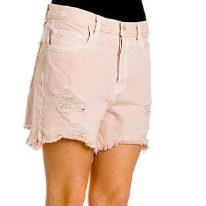J Brand Ivy High Rise Distressed Shorts